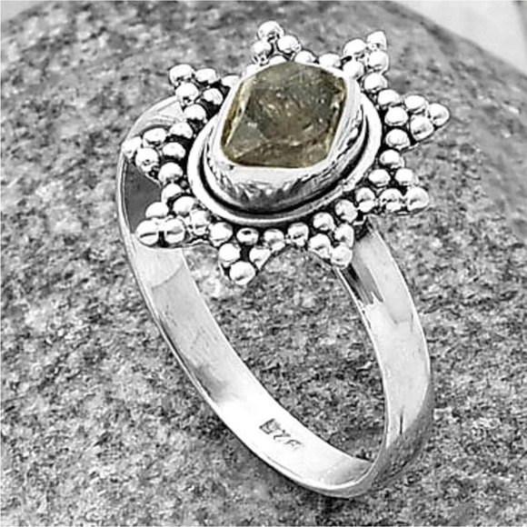 Herkimer diamond sterling silver ring 7 - Picture 2 of 3